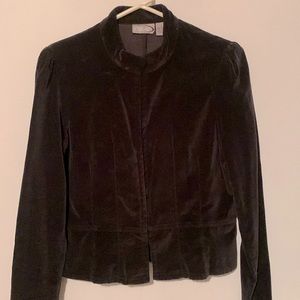 Rave Vintage 100% Cotton Black Velvety Top